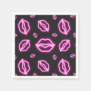 Pink Neon Kiss Servet