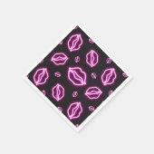 Pink Neon Kiss Servet (Hoek)