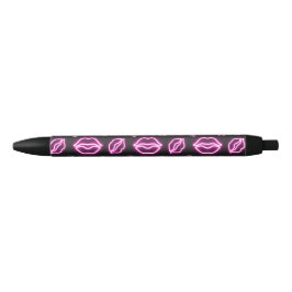 Pink Neon Kiss Zwarte Inkt Pen