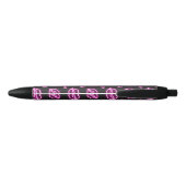 Pink Neon Kiss Zwarte Inkt Pen (Achterkant)
