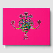 Pink Neon Marie Laveau Veve Sigil Gastenboek (Voorkant)