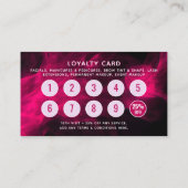 Pink Neon & Smoke Lash Salon QR Code Loyalty Card Visitekaartje (Achterkant)