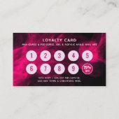 Pink Neon & Smoke Nail Salon QR Code Loyalty Card Visitekaartje (Achterkant)