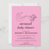 Pink Neutral Summer Herfst Mermaid Baby shower Kaart (Voorkant)