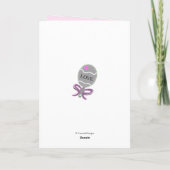 Pink New Baby Girl Gefeliciteerd Kaart (Achterkant)