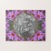 Pink New England Aster Flowers Uw foto toevoegen Legpuzzel (Horizontaal)