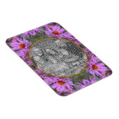 Pink New England Aster Flowers Uw foto toevoegen Magneet (Rechterzijde)