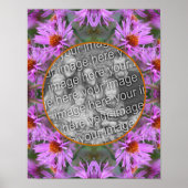 Pink New England Aster Flowers Uw foto toevoegen Poster (Voorkant)
