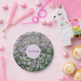 Pink Nicotiana Floral Tea Party Papieren Bordje