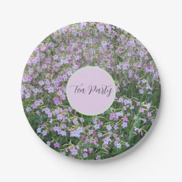 Pink Nicotiana Floral Tea Party Papieren Bordje