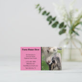 Pink Nigerian Dwarf Goat Breeder Visitekaartje (Staand voorkant)