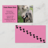 Pink Nigerian Dwarf Goat Breeder Visitekaartje (Voorkant / Achterkant)