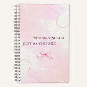 pink notebook, cute journal, kawaii stationery notitieboek (Voorkant)