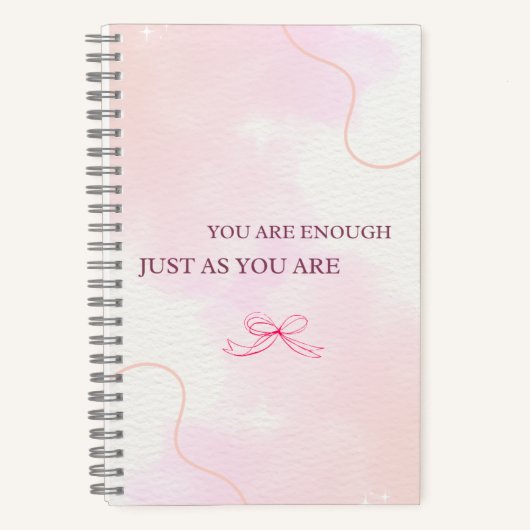 pink notebook, cute journal, kawaii stationery notitieboek (Voorkant)