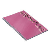 Pink Notebook with Floral Accent – Cute Aesthetic  Notitieboek (Rechterzijde)