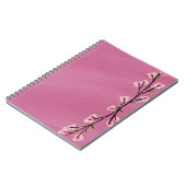 Pink Notebook with Floral Accent – Cute Aesthetic  Notitieboek (Linkerzijde)