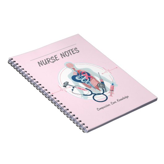Pink Nurse Notes Notitieboek (Rechterzijde)