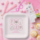 Pink Nutcracker A Merry Little Baby Shower Papieren Bordje (Feest)