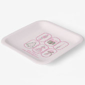 Pink Nutcracker A Merry Little Baby Shower Papieren Bordje (Gebogen)