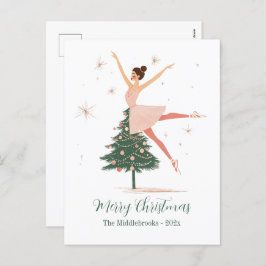Pink Nutcracker Ballerina Briefkaart