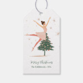 Pink Nutcracker Ballerina Cadeaulabel (Voorkant)