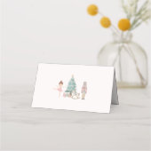 Pink Nutcracker Ballet Baby Shower Fold Place Card Plaatskaartje (Achterkant)