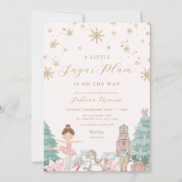 Pink Nutcracker Ballet Baby Shower Invitations Kaart