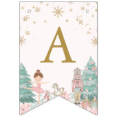 Pink Nutcracker Ballet Birthday Bunting Flags Vlaggetjes (Derde vlag)