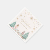 Pink Nutcracker Ballet Birthday Napkins Servet (Hoek)