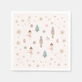 Pink Nutcracker Ballet Birthday Paper Napkins Servet