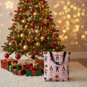 Pink Nutcracker Ballet Christmas Seamless Pattern Tote Bag