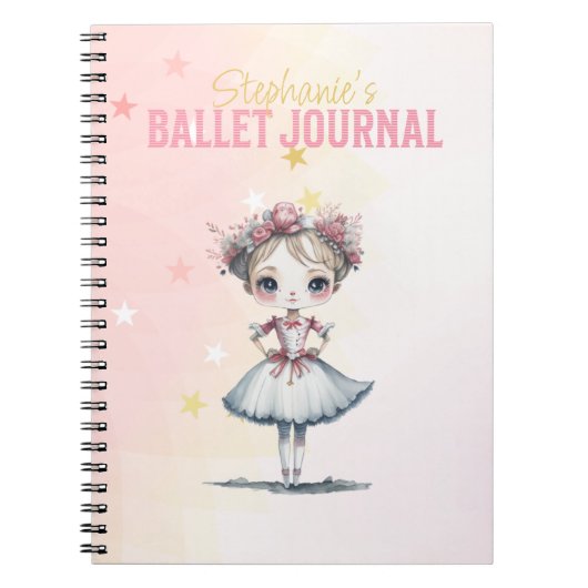Pink Nutcracker Ballet Journal voor een meisje Notitieboek (Voorkant)