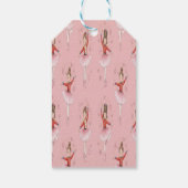 Pink Nutcracker Ballet Theme Girls Cadeaulabel (Achterkant)