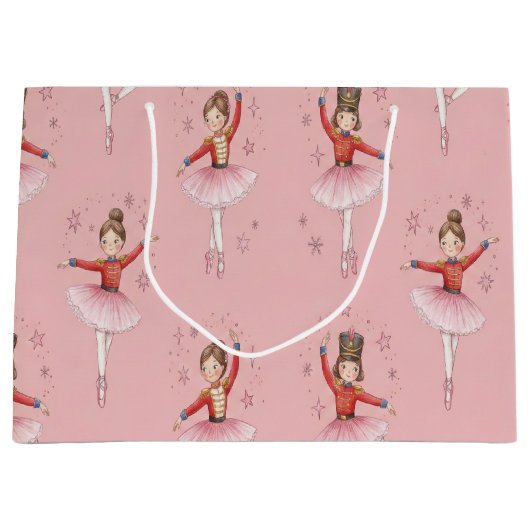Pink Nutcracker Ballet Theme Girls Groot Cadeauzakje (Voorkant)