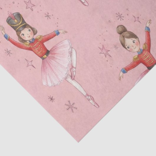 Pink Nutcracker Ballet Theme Girls Tissuepapier (Detail)