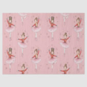 Pink Nutcracker Ballet Theme Girls Tissuepapier (Voorkant)