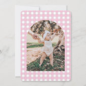 Pink Nutcracker Birthday Photo Thank You Card Kaart (Achterkant)