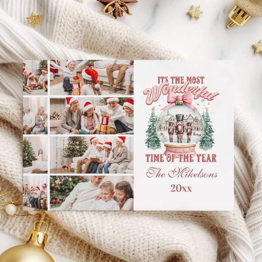  Pink  Nutcracker Christmas 8 Photo  Wonderland Gl Feestdagenkaart