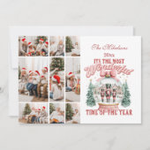  Pink  Nutcracker Christmas 9 Photo  Wonderland Feestdagenkaart (Voorkant)