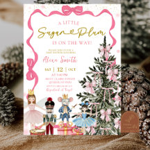 Pink Nutcracker Christmas Baby Shower