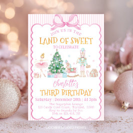 Pink Nutcracker Christmas Land Of Sweet Birthday Kaart