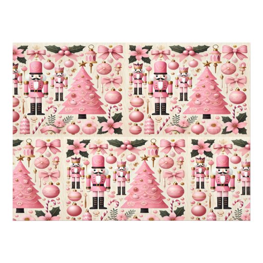 Pink Nutcracker Christmas Tree  Foto Afdruk (Voorkant)