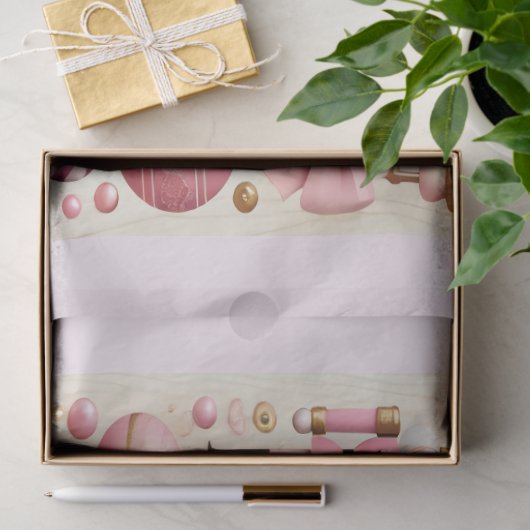 Pink Nutcracker Christmas Tree Gift Bag Tissuepapier (Geschenk)