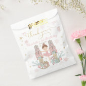 Pink Nutcracker Winter Onederland 1st Birthday Bedankzakje (Gezegeld)