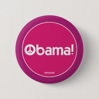 Pink Obama for Peace Button