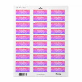 Pink Obmré Bokeh Return Address Labels (Full Sheet)