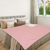 Pink Octagonal Pattern Sherpa Blanket Deken