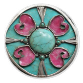 Pink October Tourmaline Birth Stone Keramische Knop (Voorkant)