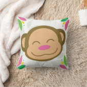 Pink Oerwoud Monkey Sierkussen (Deken)