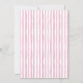 Pink Oh Baby Script Bear in Hot Air Balloon Shower Kaart (Achterkant)